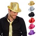 Einfarbiger Pailletten-Hut 