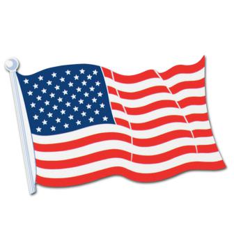 Papp-Flagge Amerika 43 x 31 cm