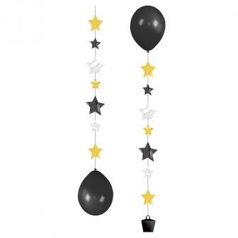 Ballon-Anhänger mit Box "Funkelnde Sterne" 3er Pack
