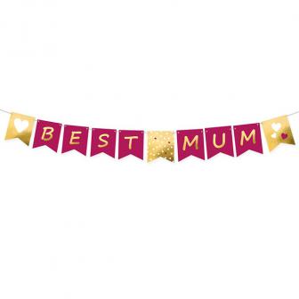 Buchstaben Girlande "Best Mum" 180 cm