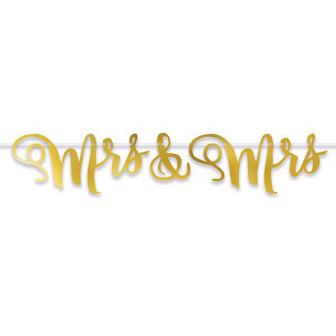 Buchstaben-Girlande "Mrs & Mrs" 366 cm