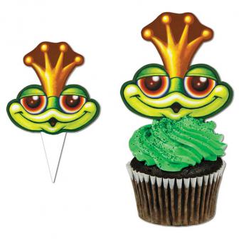 Cupcake Deko "Königlicher Frosch" 10er Pack