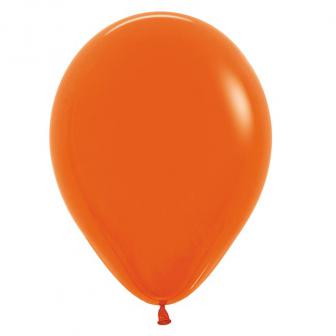 Einfarbige Luftballons Kunterbunt 8er Pack-orange