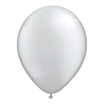 Einfarbige metallic Luftballons-10er Pack-silber