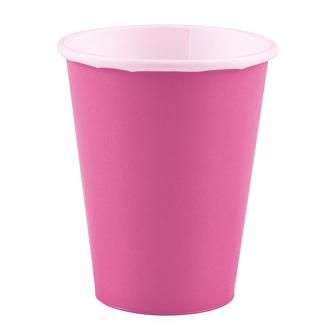 Einfarbige Pappbecher 266 ml 8er Pack-pink