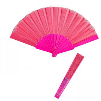 Einfarbiger Fächer 23 cm-pink
