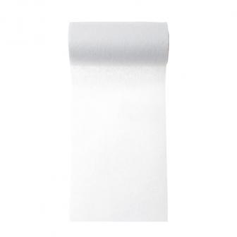 Einfarbiges Deko-Vlies Tischband 10 m-weiß