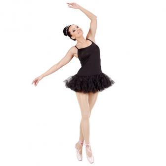 Einteiliges Ballerina-Tutu-schwarz-S