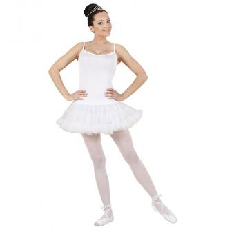 Einteiliges Ballerina-Tutu-weiß-L