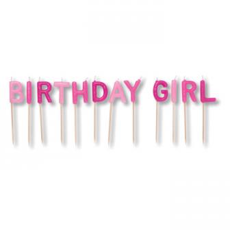 Geburtstagskerzen "Birthday Girl" 12-tlg.