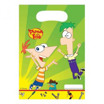 Geschenk-Tütchen "Phineas und Ferb" 6er Pack