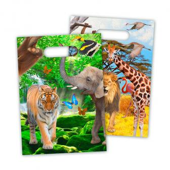 Geschenk-Tüten "Wildes Safarileben" 8er Pack