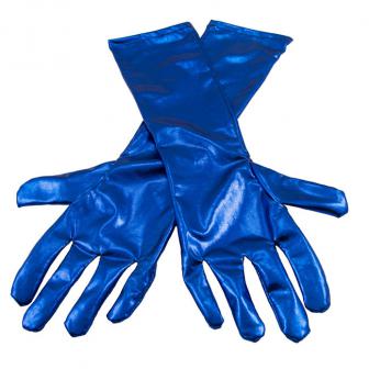 Handschuhe "Edler Glanz" 40 cm-blau