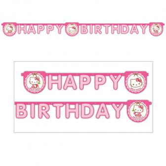 Happy-Birthday Girlande "Hello Kitty" 200 cm