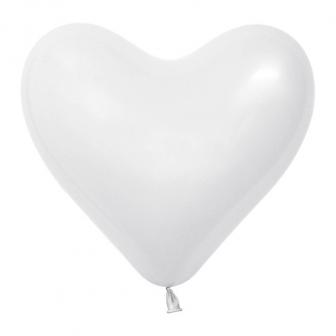 Herz-Luftballons weiß 12er Pack