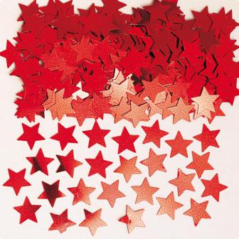 Konfetti "Einfarbige Sternchen" 14 g-rot