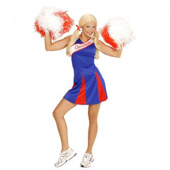 Kostüm "Cheerleader" blau-rot