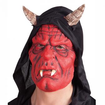 Latex Maske "Teufel" mit Kapuze
