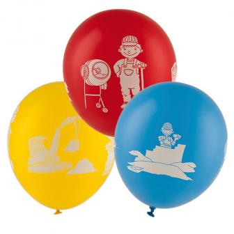 Luftballons "Auf der Baustelle" 5er Pack