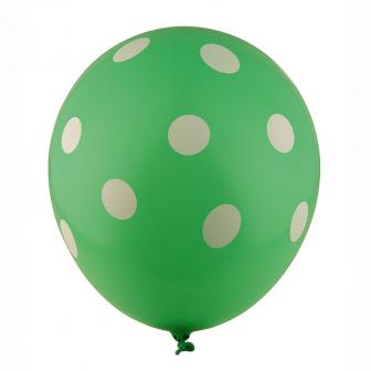 Luftballons "Farbenfroher Punkte-Spaß" 5er Pack-grün