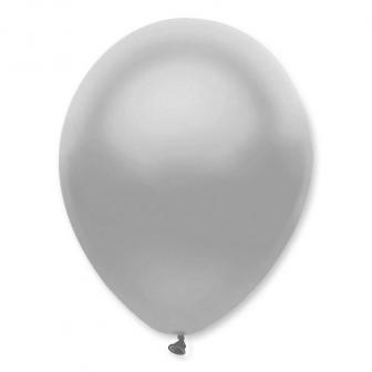 Luftballons in Perlmutt-Optik 6er Pack-silber