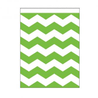 Papier-Tütchen "Crazy Stripes" 10er Pack-grün