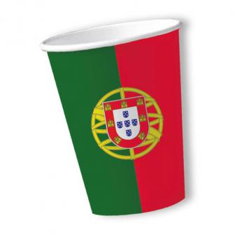 Pappbecher Portugal 10er Pack