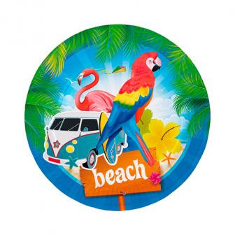 Pappteller "Beach-Party" 8er Pack