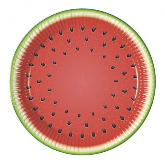Pappteller "Sommerliche Wassermelone" 8er Pack