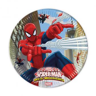 Pappteller "Spiderman - Web Warriors" 8er Pack