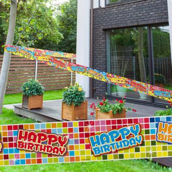Party-Absperrband "Happy Crazy Birthday" 7 m