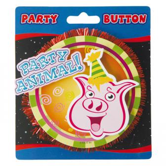 Party-Button 3D Party Animal 11 cm