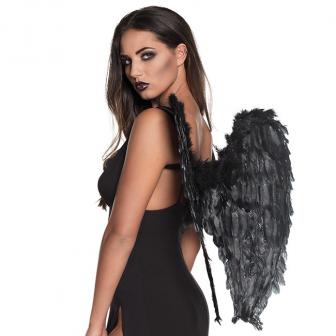 Schwarze Flügel "Engel der Nacht" 65 cm