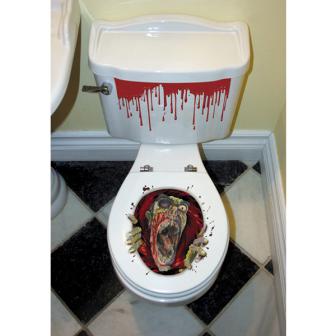 Selbstklebende WC-Dekofolie "Zombie" 3-tlg.