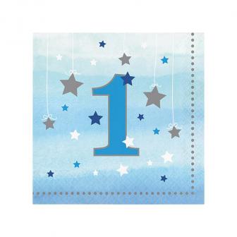 Servietten 1. Geburtstag "Little Star" 16er Pack-blau