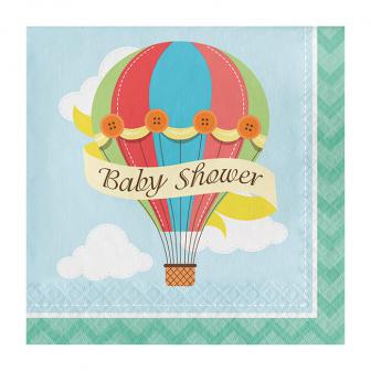Servietten "Hoch in den Wolken" Baby Shower 16er Pack