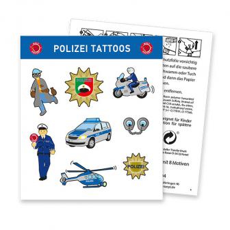 Tattoo "Polizei" 8-tlg.