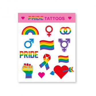 Tattoos Gay Pride 12-tlg.