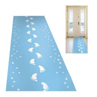 Teppich-Läufer "Niedliche Füße" 50 x 250 cm-hellblau