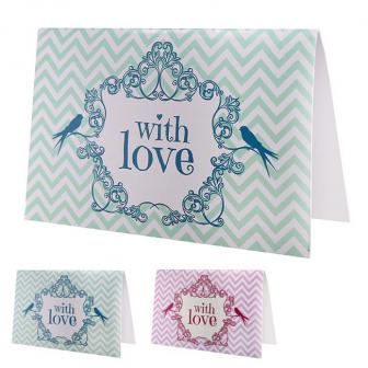 Tischkarten "With love" 6er Pack