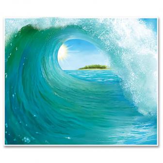 Wanddeko "Surfing Paradies" 183 cm