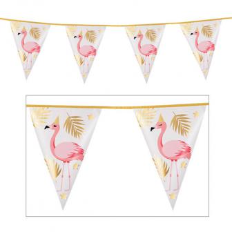Wimpel-Girlande "Party-Flamingo" 4 m