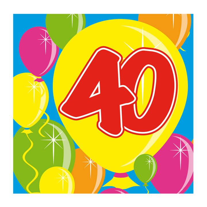 Cocktail Servietten Happy Birthday Bunte Ballons 40 Geburtstag 20er Pack Gunstig Kaufen Bei Partydeko De