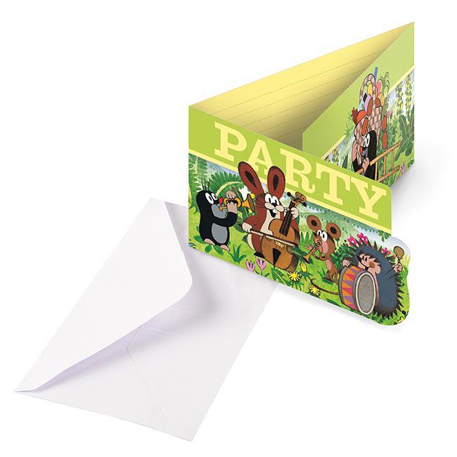 Einladungskarten "Der kleine Maulwurf" mit Umschlag 8er Pack günstig