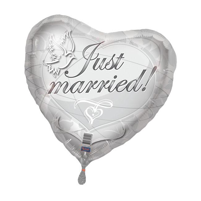 Folienballon Ja silber ca 75cm Luftballon Ja Ballons Hochzeit Just Married Deko 