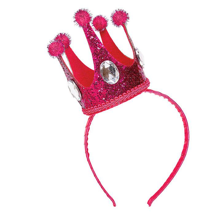 Krone Prinzessin Königin Krönchen auf Haarreif Kostümzubehör Karneval 