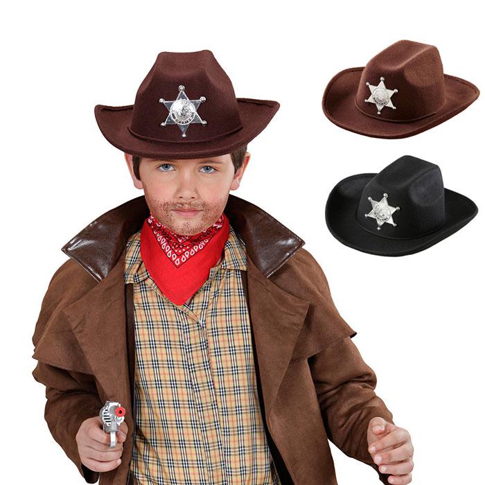 Hübsch Kinder tragen Cowboy-Hut, Stock Bild