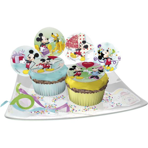 1 Geburtstag  Minnie Maus Baby essbar Muffin Torten-Bild-Aufleger Party Micky