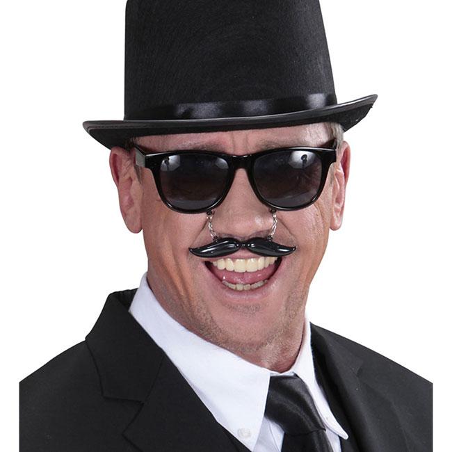 Schwarze Sonnenbrille mit Bart günstig kaufen bei PartyDeko.de