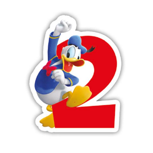 Geburtstag Zahlenkerze Geburtstagskerze Party Deko Playful Donald Duck 2 